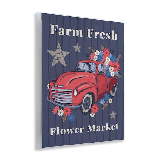 Stupell Industries Farm Fresh Patriotic Market Wall Plaque Art